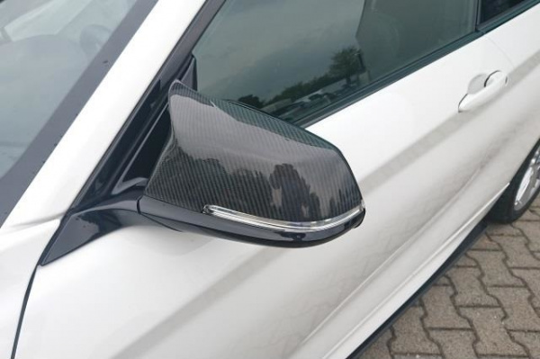 Upgrade Design Spiegelkappen / Gehäuse für BMW 1er F20/F21 / 2er F22/F23 / 3er F30/F31 / Carbon glanz